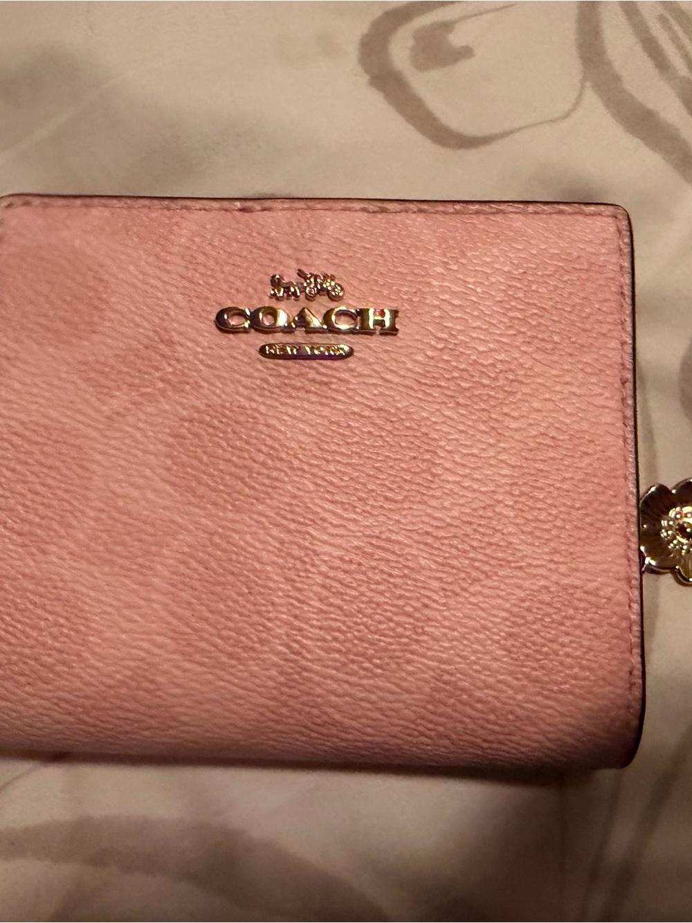 COACH Powder Pink Zip Wallet